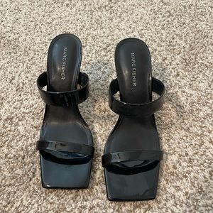Marc Fisher Black Square Toe Heels - Size 8